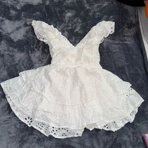 Elegant White Lace Women's dress
